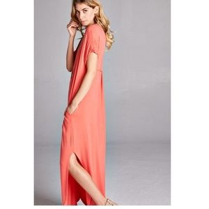 Coral Maxi Dress